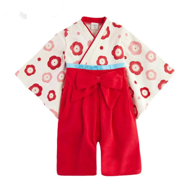 Пижама-кимоно для новорожденных девочек на возраст 0-2 года | Детская одежда и