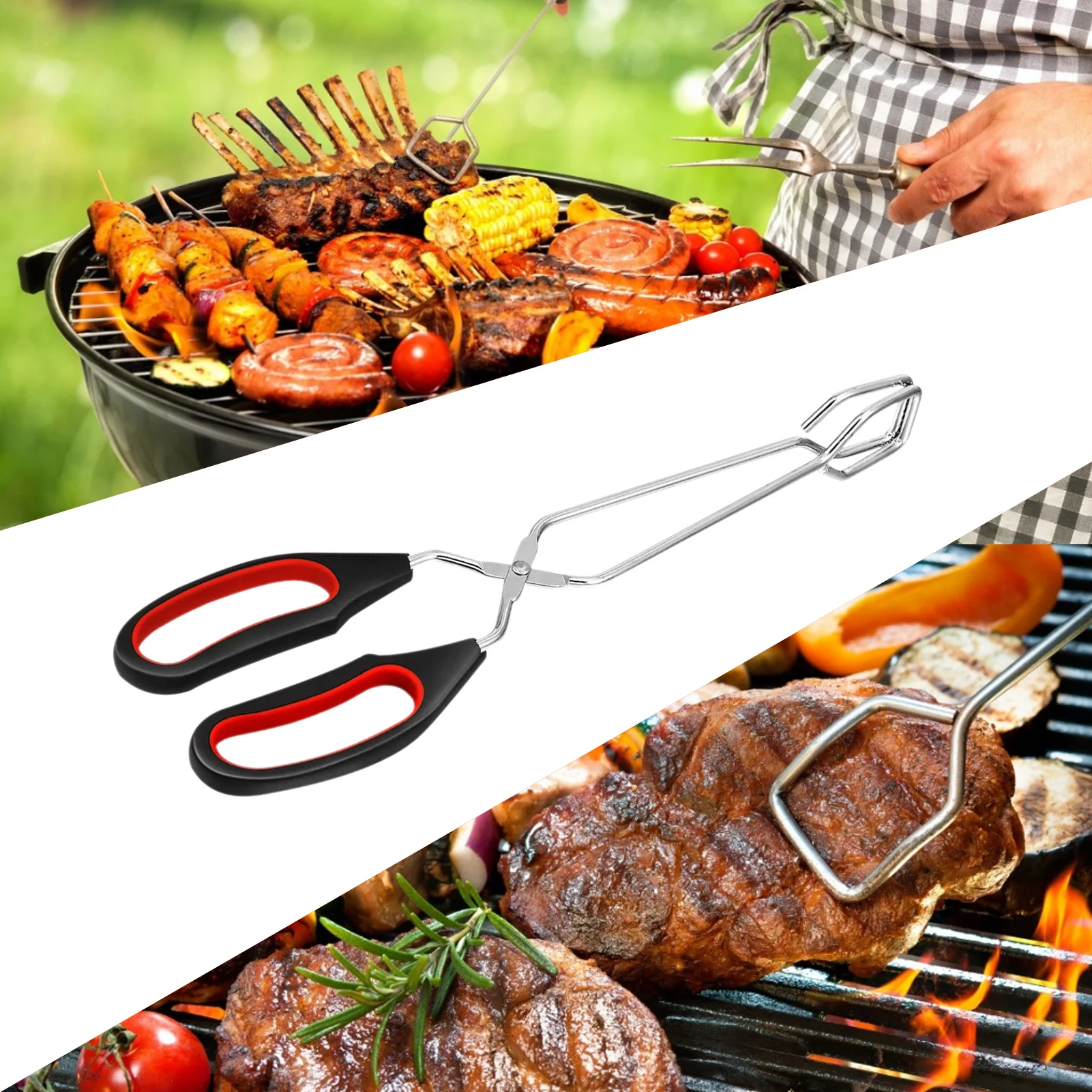 3 шт. удобный Инструменты для барбекю Нержавеющая сталь ножницы Тип на гриле Еда