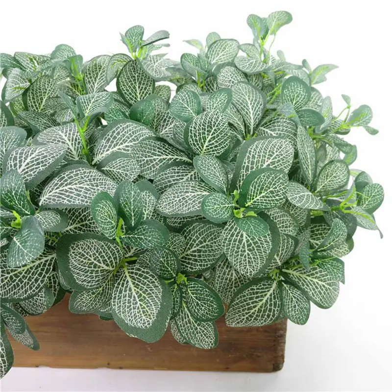 

32cm Artificial Flower Leaf Green Plants Potted Ornaments Artificial Grass For Wedding Home Table Garden Decoration