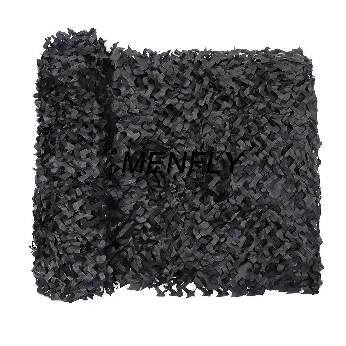 

MENFLY Black Camouflage Net Canvas Fabric Without Mesh 3M Wide Forest Hut Covered Netting Tourist Awning Pergolas for Outdoor