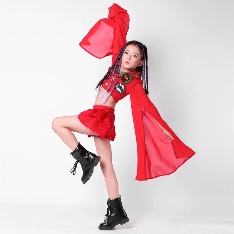 Juanzi Ling style children's show clothes fashionable little compere dress suit girls jazz dance performance |