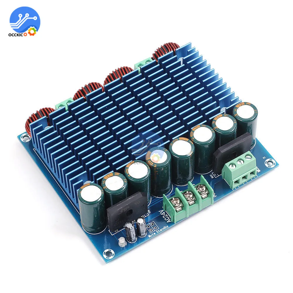 XH M252 tda8954 я Плата усилителя двухканальный переменный ток 24 В 2x420 Вт стерео HIFI класс