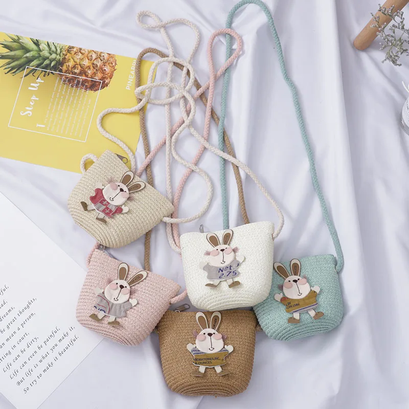 Шляпка от солнца в виде кролика для девочек Соломенная Панама с широкими полями