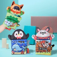 montessori baby toys 0 12 months for 3d tails cloth books for kids soft plush animals hand puppet for infant gifts juguetes bebe