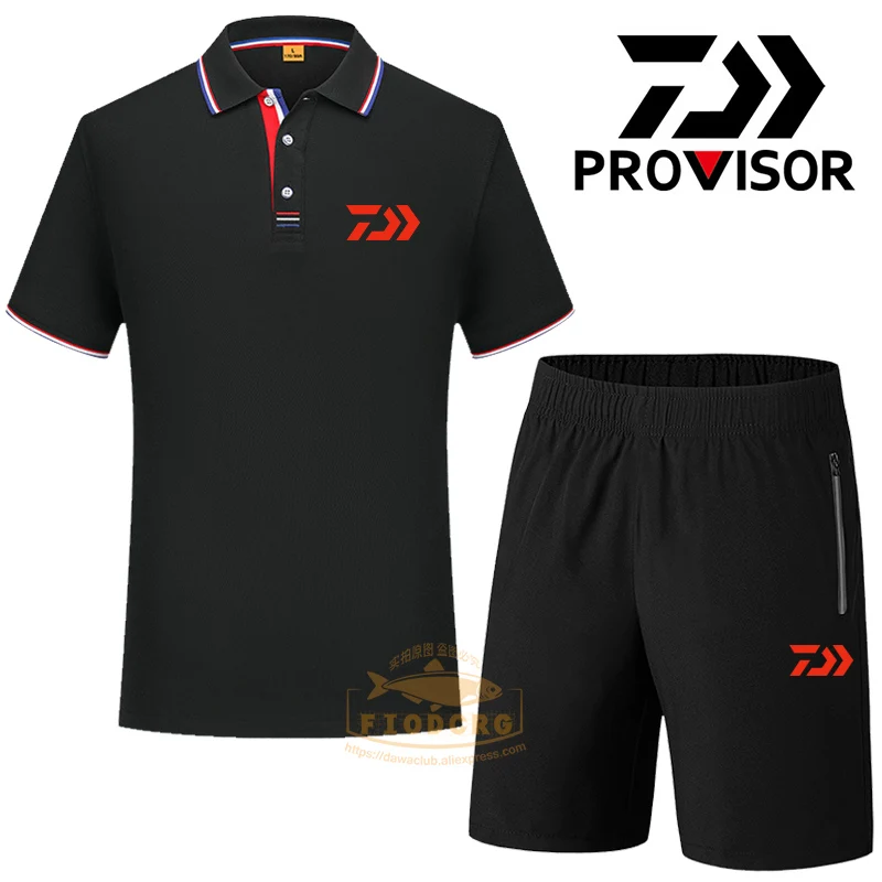 

Summer DAWA Fishing Suit Outdoor Fishing Lapel POLO T-shirt DAIWAFishing Short-sleeved T-shirt Fishing T-shirt Fishing Shorts
