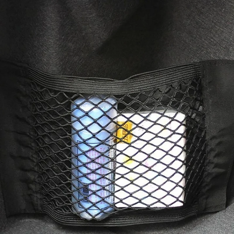 

Car Rear Mesh Trunk Seat Elastic Rope Net Universal Storage Bag Pocket Cage Storage Bag Car Accessories Interior Organiser
