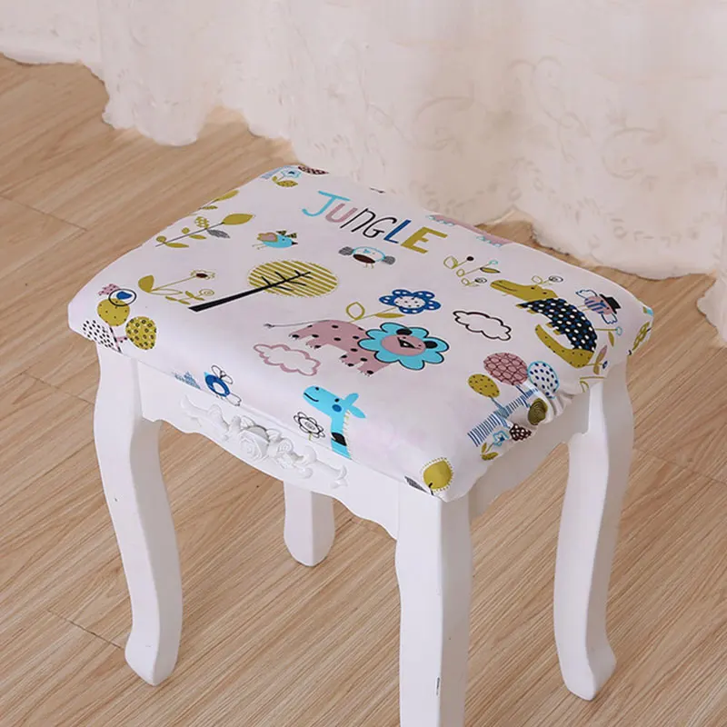 

Эластичный квадратный чехол для табурета с мультяшным рисунком Стильный чехол для табурета детский Настольный стул пианино товары для укр...