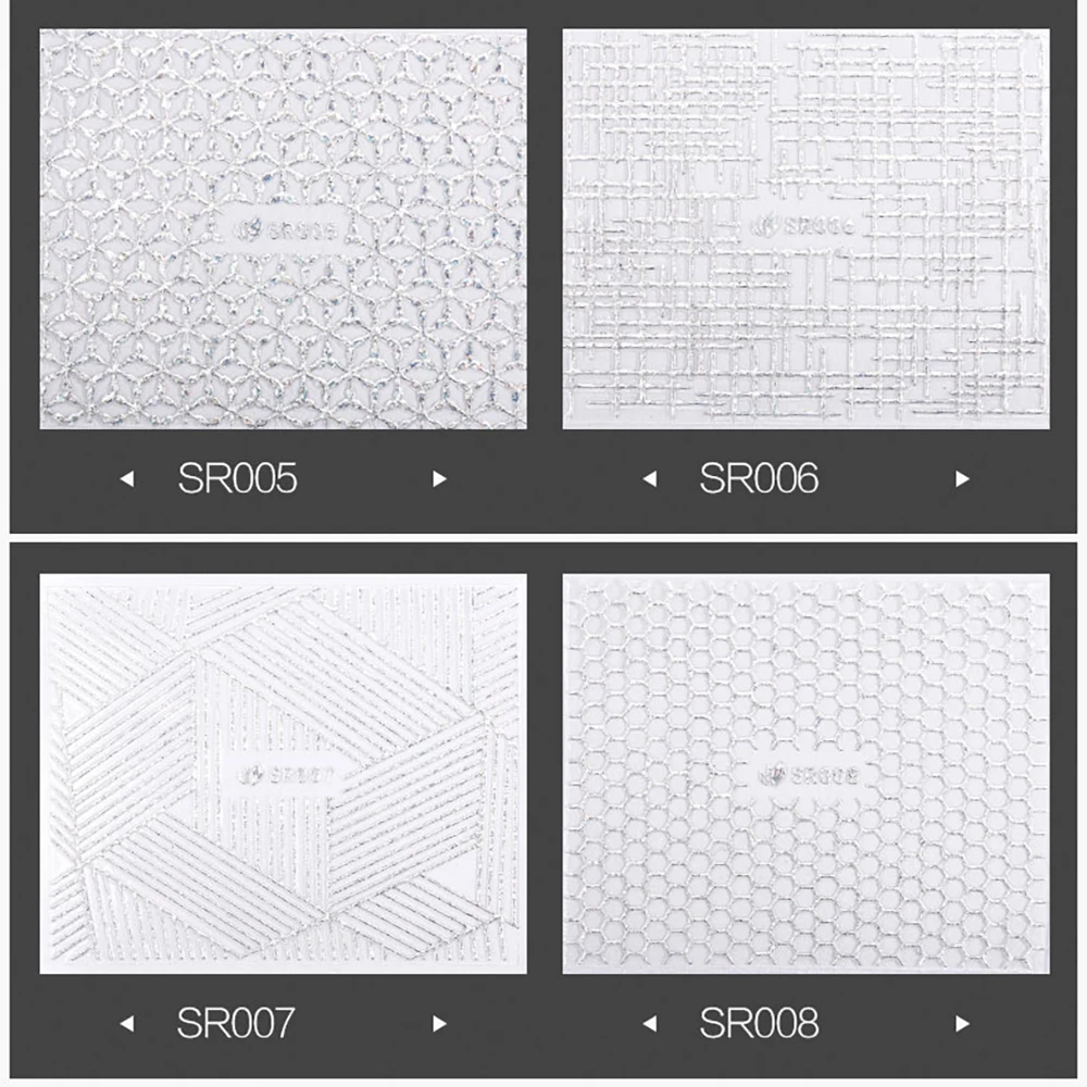 3D разноцветные лазерные наклейки с волнистым узором объемные декоративные для