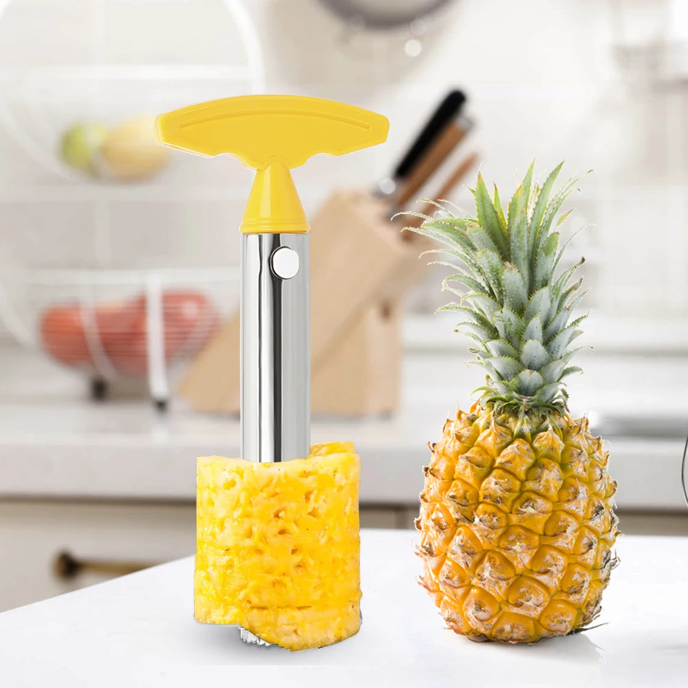 

HILIFE Core Peel Slicer Stainless Steel Pineapple Peeler Spiralizer Cutter Gadget Kitchen Accessories Fruit Vegetable Knife