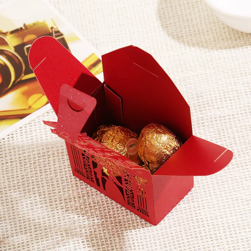 50 шт. Романтический Замок Свадебные подарки коробки для конфет подарочная