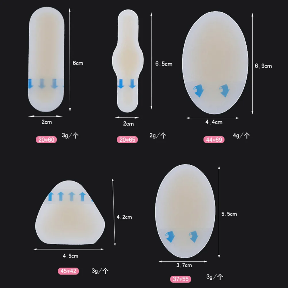 

10pcs Soft Gel Back Heel Pads Anti-Skid Foot Care Heel Cushion Blister Resistant Foot Heel Stickers High-Heeled Shoes Heel Grips