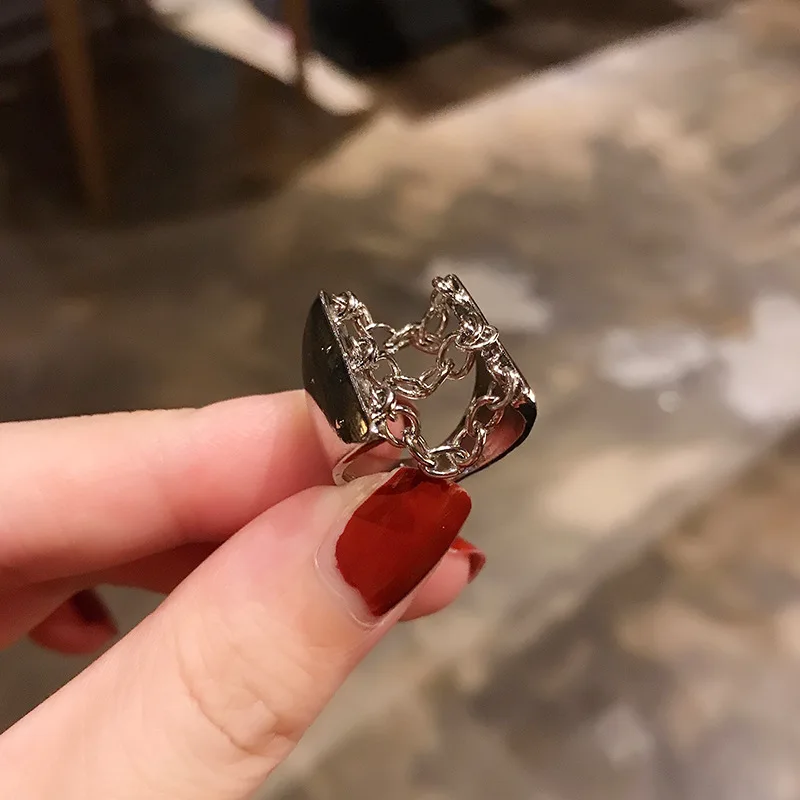 SRCOI многослойная цепочка золотого и серебряного цвета металлическое кольцо на