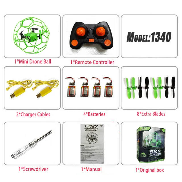 Green O4 Мини-Дрон шаровидным 3D флип RC мяч RC дроны защитной оболочки 2,4 ГГц Rc Квадрокоптер с режимом headless игрушки с дистанционным управлением Защитная крышка - Цвет: Green O4