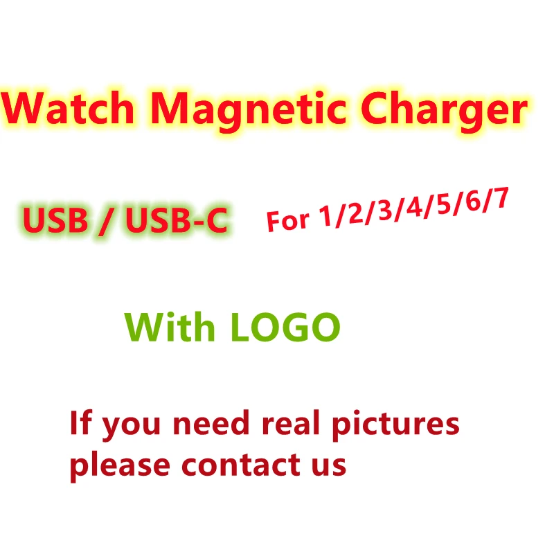 

10pcs/Lot With Logo Watch Magnetic Charger to USB USB-C For i 1 2 3 4 Watch Magnetic Charger with Retail Box