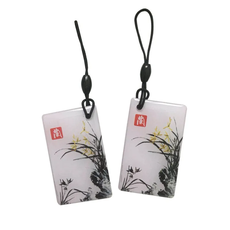 1 шт. RFID EM4100 брелки в китайском стиле 125 кГц жетоны ID карта только для чтения