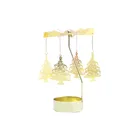 Рождественские вращающиеся подсвечники, аксессуары для украшения стола, подсвечник для ужина, реквизит для ужина при свечах, Рождественский Декор