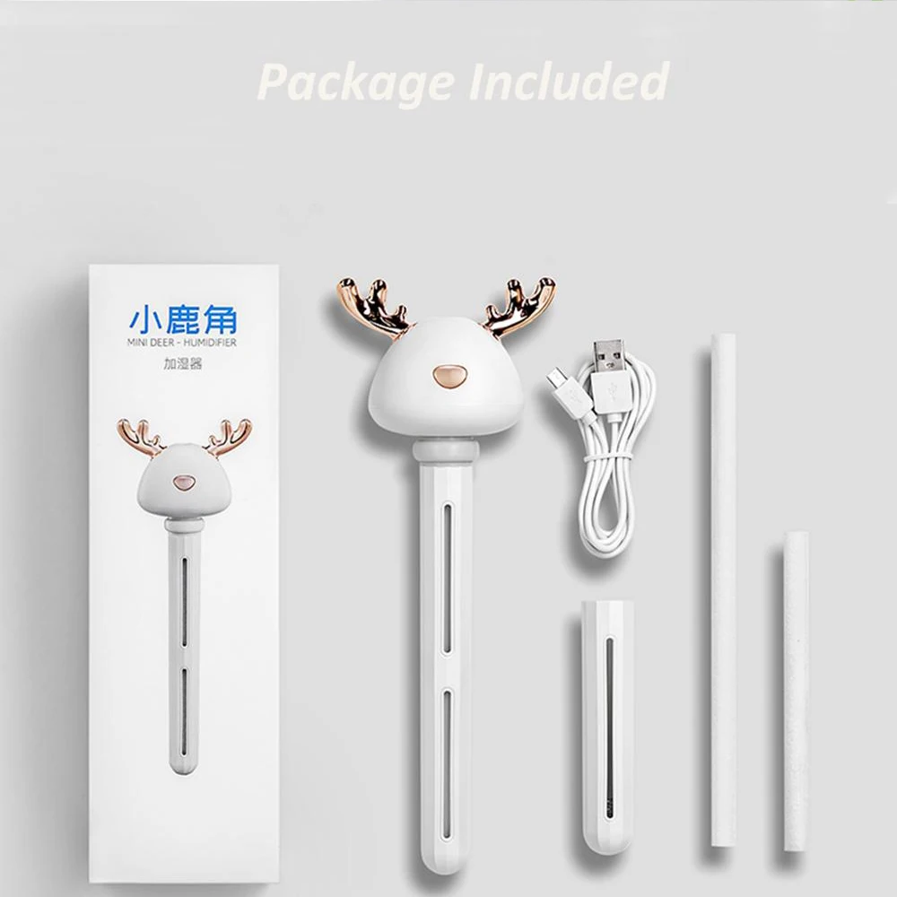 Мини увлажнитель воздуха с изображением северного оленя ультразвуковой тихий