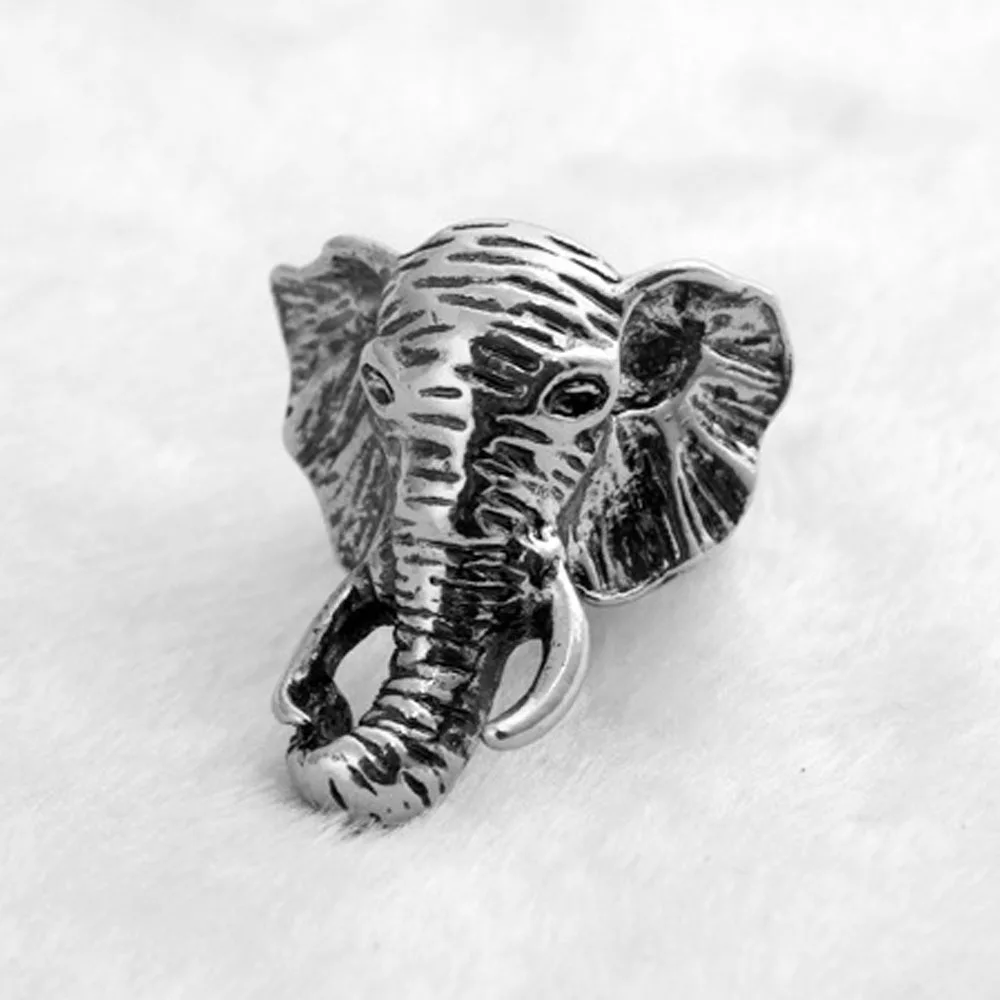 

Creative Domineering Elephant Retro Ethnic Style Party Women Men Couple Open Ring Jewelry Accessories Wholesale