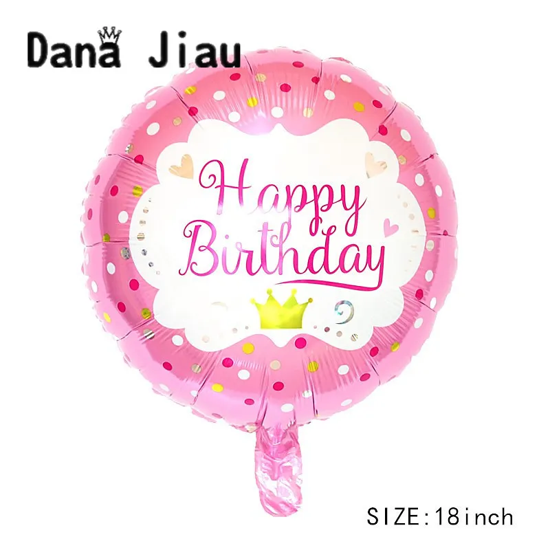 Dana jiau 18 дюймов гелиевый воздушный шар покрытый фольгой розовый синий сердечко