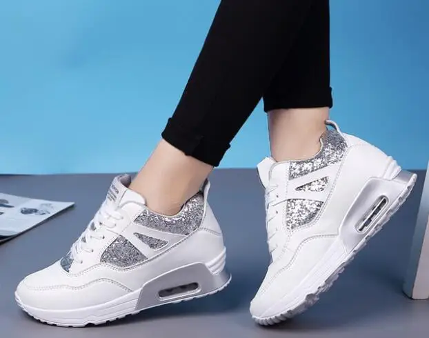 Новая Осенняя женская спортивная обувь для бега из искусственной кожи, уличная женская обувь, легкие белые брендовые кроссовки для женщин, zapatillas de mujer - Цвет: 1