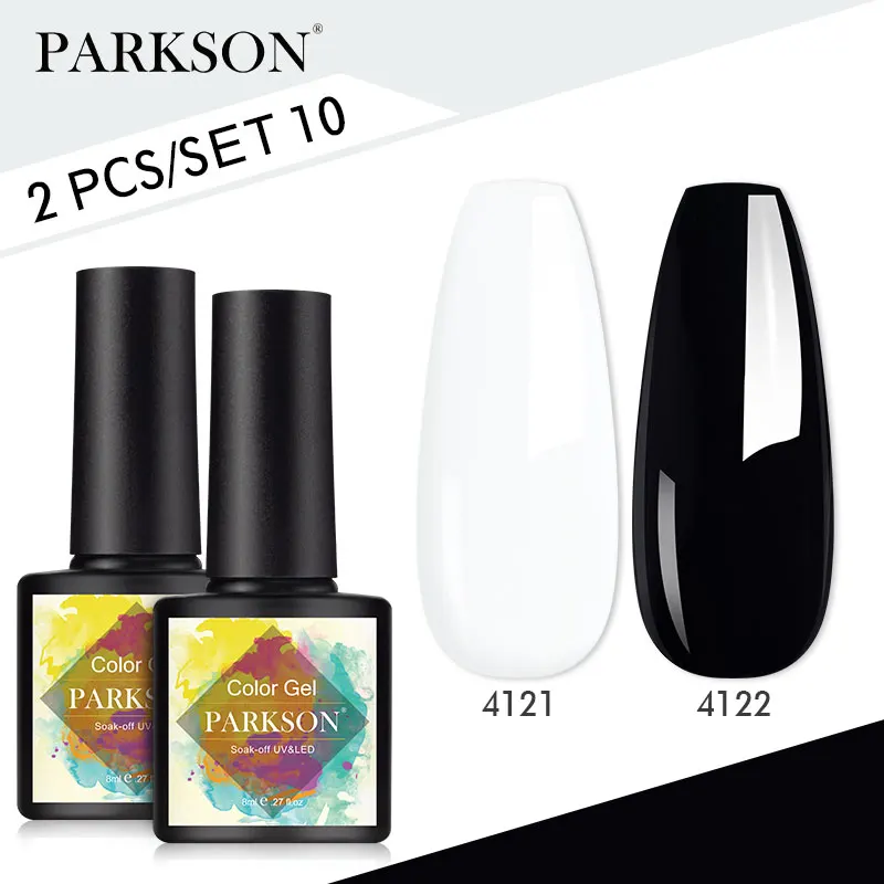 Парксон 2 шт. набор гель-лаков для ногтей долговечный светодиодный отмачиваемый