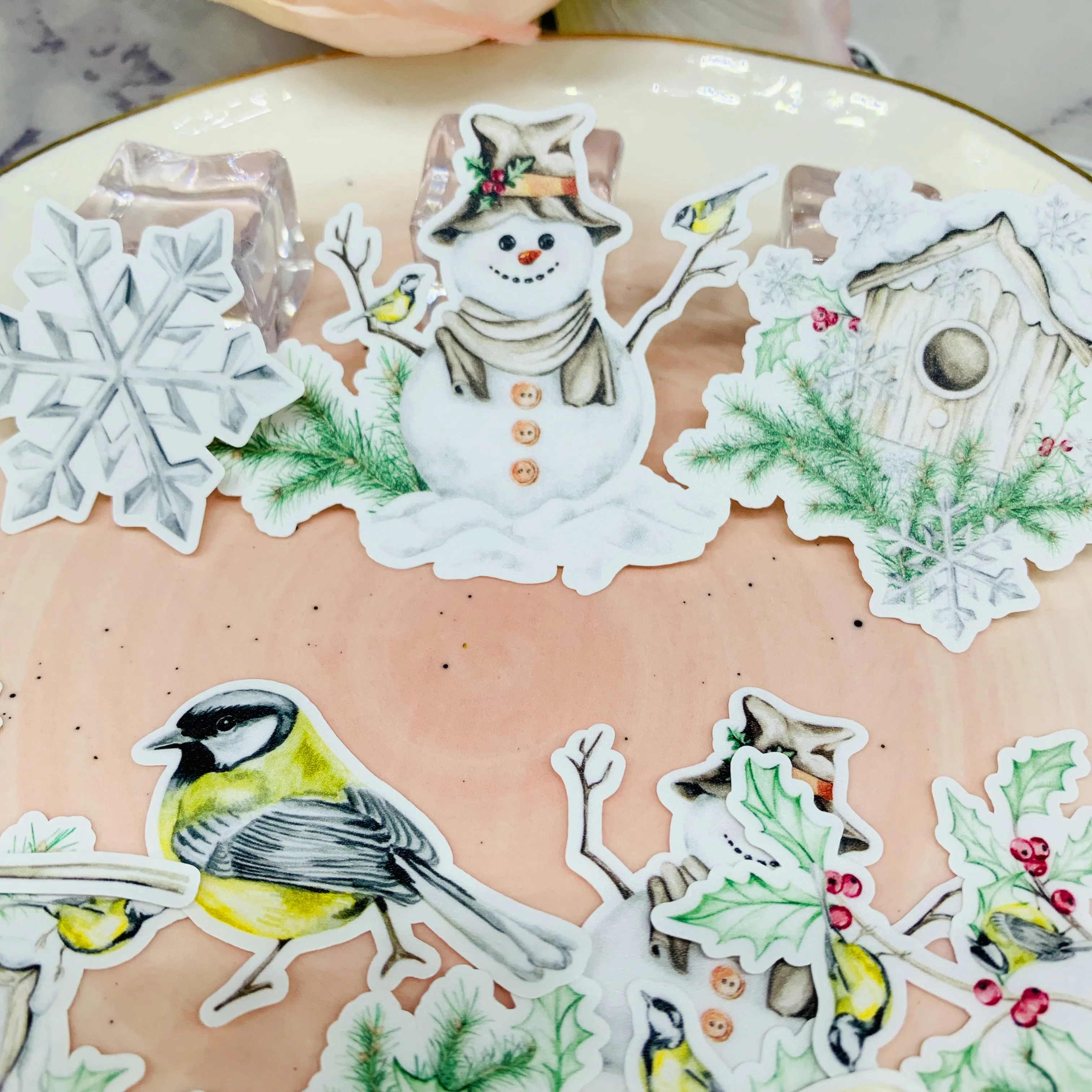 18 шт зимние Снеговики рождественские наклейки для скрапбукинга книги