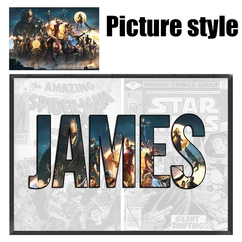 Домашний декор Картина на холсте заказ изображения супергероев настенное