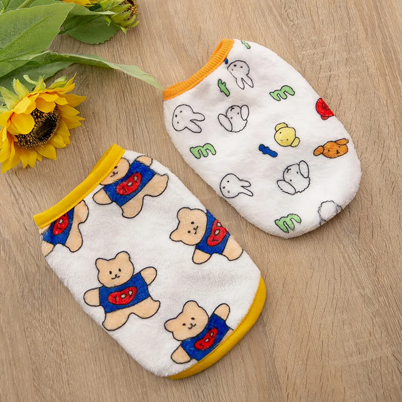 

Cartoon Dog Clothes Bear Clothing for Dogs Vest Super Pet Outfits Small Cute Spring Autumn Print Colourful Girl Soft Ropa Perro