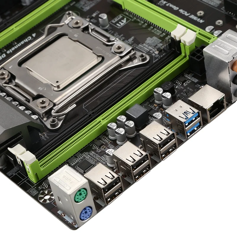 PPYY NEW-X79 Turbo материнская плата LGA2011 ATX Combos E5 2620 cpu 2 шт X 8 ГБ = 16 DDR3 ram 1600 МГц PC3 12800R PCI-E NVME