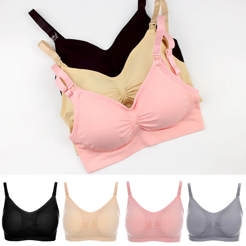 

2Pcs/Sets Breast Feeding bra Maternity & Nursing Bras Cotton soutien gorge allaitement Women Underwear for Nursing Top