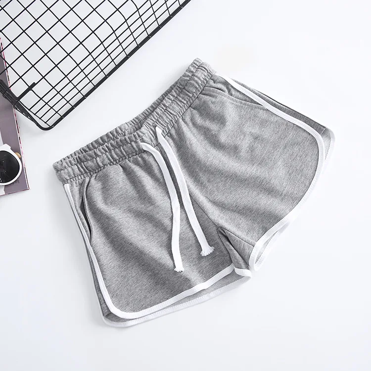 

Summer 2021 New Elastic Drawstring Patchwork Soft Women Shorts for Girls Female one