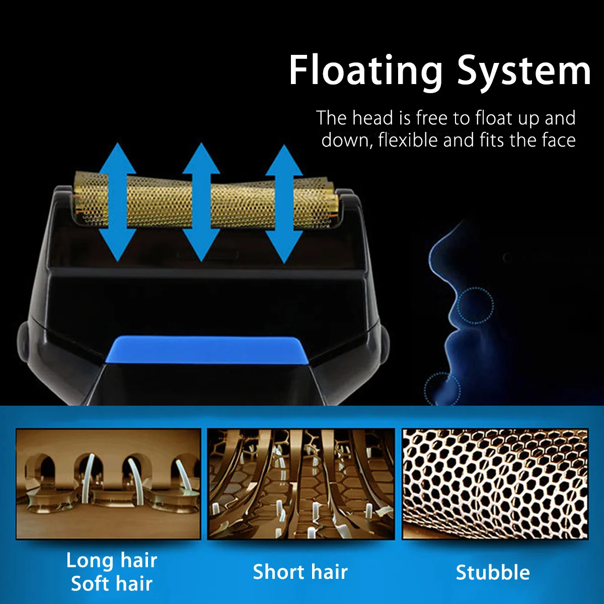 Бритва Мужская аккумуляторная с 2 лезвиями электробритва перезаряжаемая из