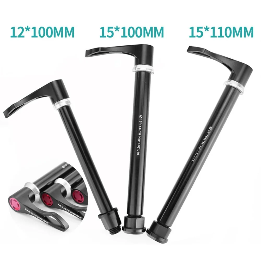

Bike Quick Release Bicycle Front Fork 12x100mm 15x100/110mm Quick Release Thru Axle Spin Lock MTB Mountain/Road Bike Parts