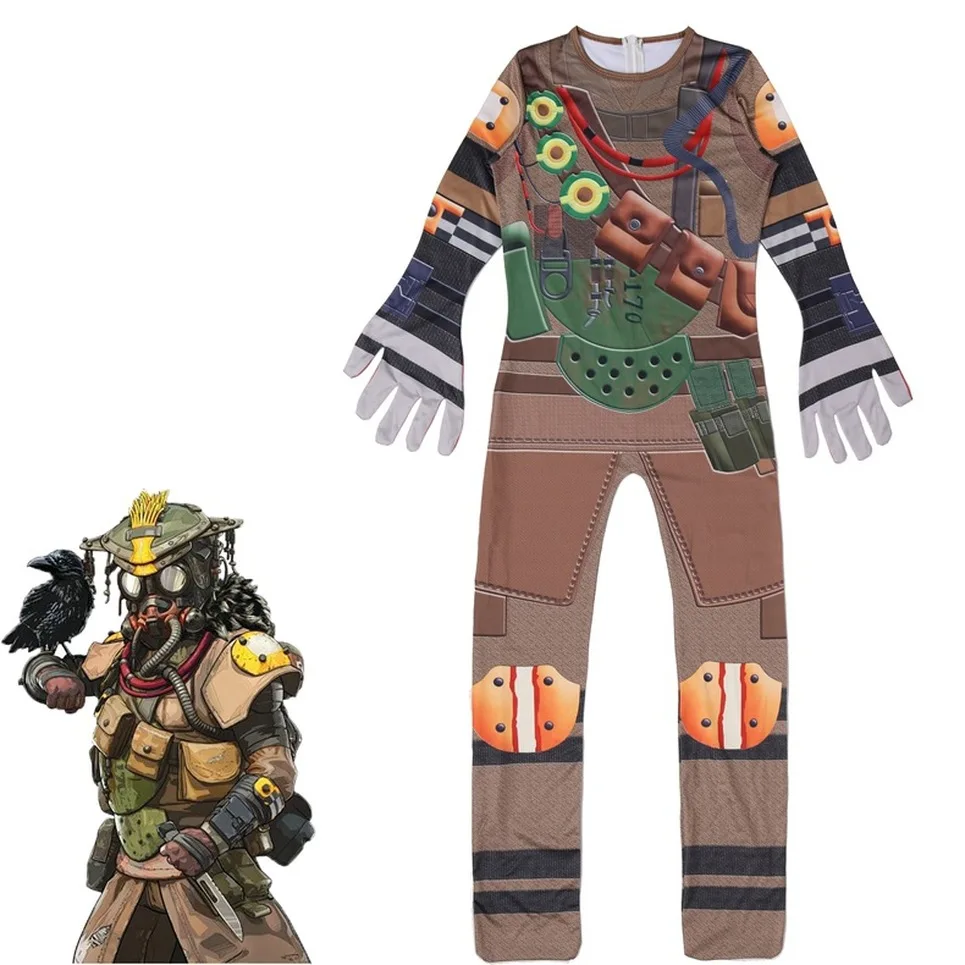 Hot sale Apex Legends costume cosplay for kids Mirage Game Lifeline Halloween Christmas Party Costumes for children gift