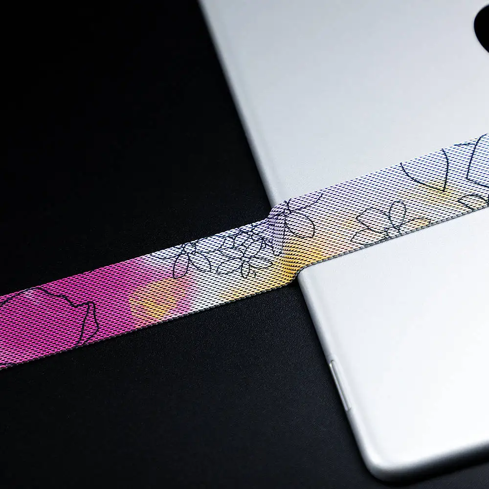 Excellent Milanese loop For Apple Watch band strap apple watch 4 band 44mm 40mm iwatch 3 2 1 42mm/38mm Better material Process - Цвет ремешка: lily