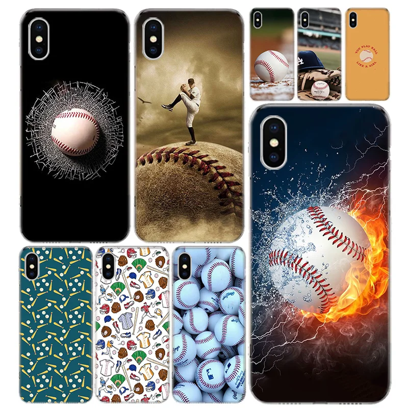 Baseball sports fire Phone Case Cover For iPhone 13 11 Pro 12 Mini 7 8 6 6S Plus + XR X XS MAX SE 5 5S Art Customized Coque