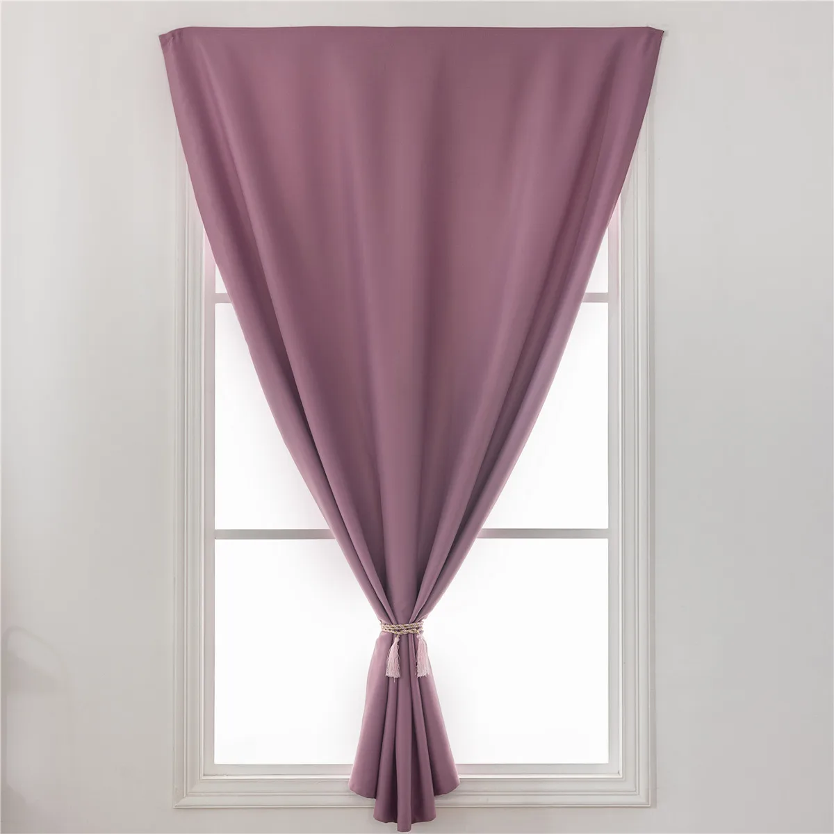 Kitchen Velcro Short Curtains Blackout Solid Curtain for Bathroom Living Room Bedroom Magic Sticks Drape Panel | Дом и сад