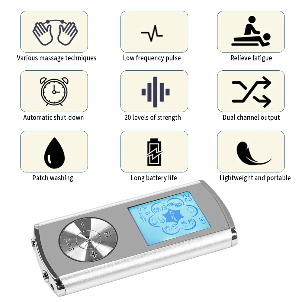 Body Massage EMS Electric Tens Massager Muscle Stimulator Acupuncture Digital Therapy Machine Electrostimulator Healthy Care | Красота и