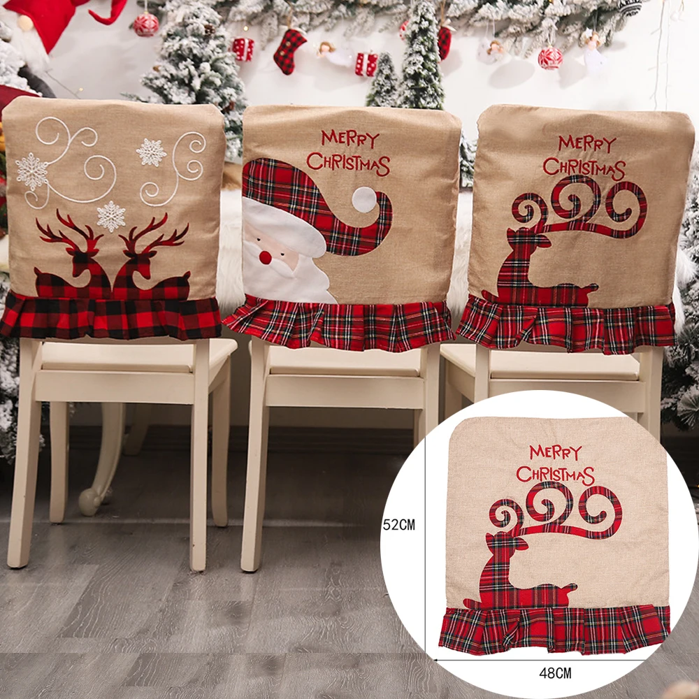 

Рождественские аксессуары для стула, рождественские аксессуары для украшения дома, новый год 2022, Рождество 2021