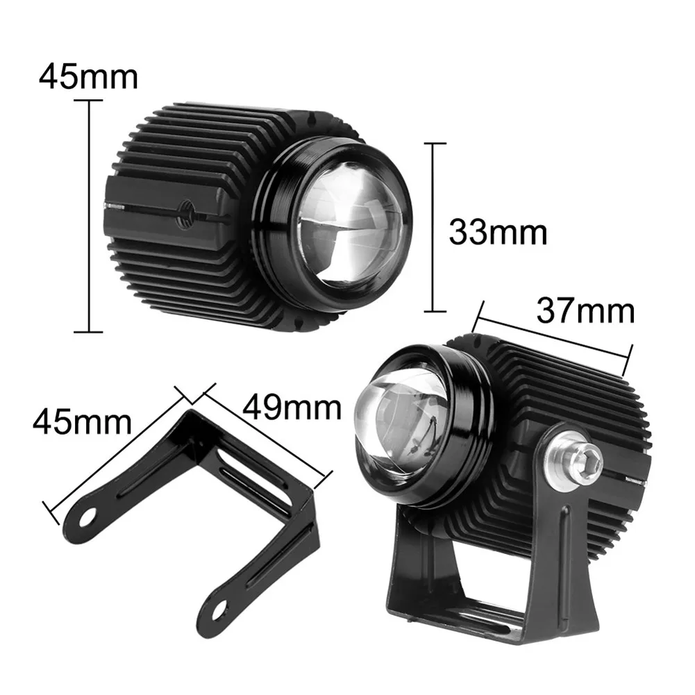 

2pcs Motorcycle Spotlight Dual-color Fog Lamp Front Spot Light Headlight