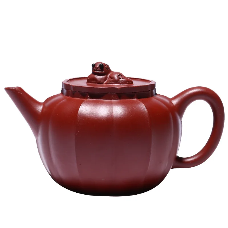 

Yixing purple clay pot raw ore Dahongpao rib lion ball pot famous Kung Fu Tea Set