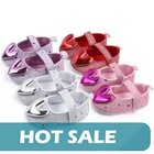 3 # детская обувь для девочек, закрытая обувь принцессы на мягкой подошве в форме сердца, Детские сандалии для прогулок, обувь для маленьких девочек, однотонные сандалии Детские