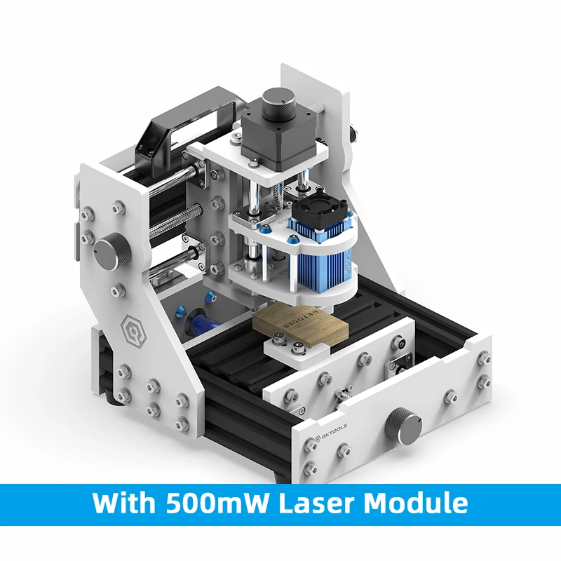 With 500mW Laser GKTOOLS CNC 1309 DIY GRBL Настольный хобби мини гравировальный станок по дереву резьба PCB фрезерная мельница резак гравер машина - Цвет: With 500mW Laser