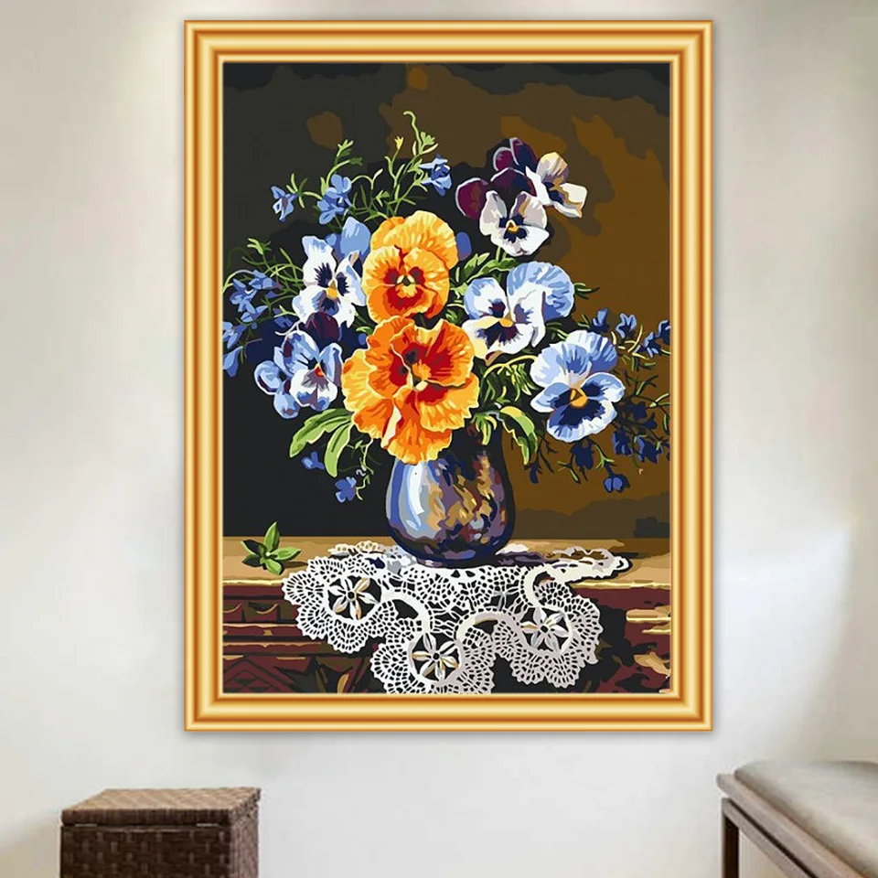 5D алмазная живопись с цветами полноразмерная вышивка крестиком угловая мозаика