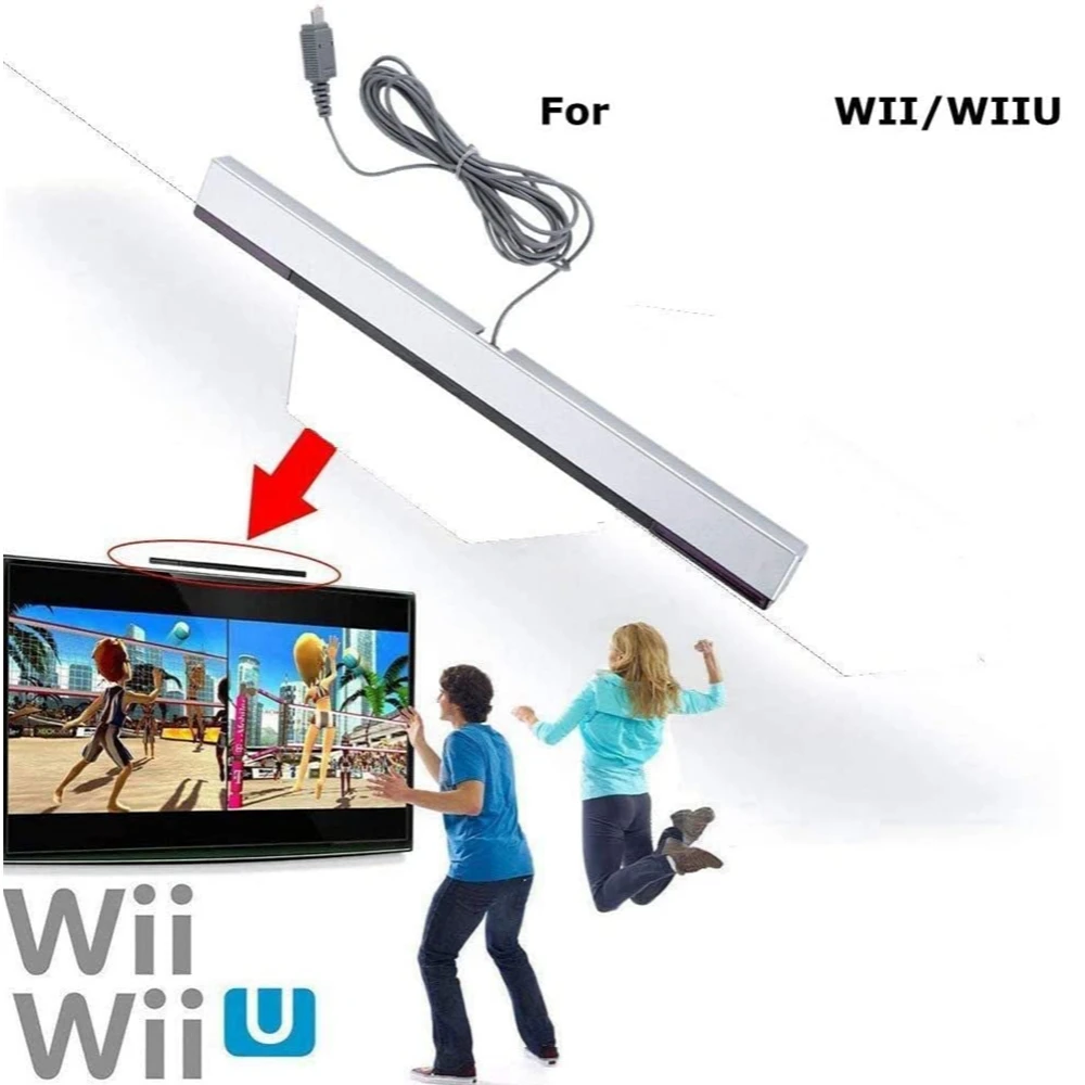 

Wired Sensor Bar Wired Infrared IR Signal Ray Sensor Bar Replacement Infrared IR Motion Compatible with Wii and Wii U Console