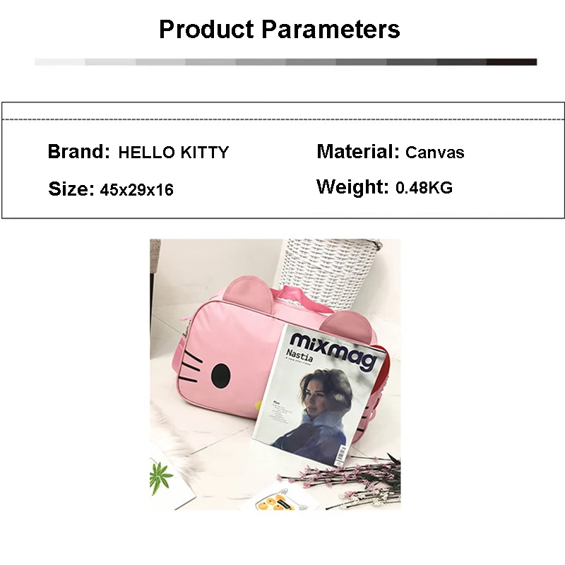 HELLO KITTY Женская модная сумка мессенджер из парусины изысканная Большая