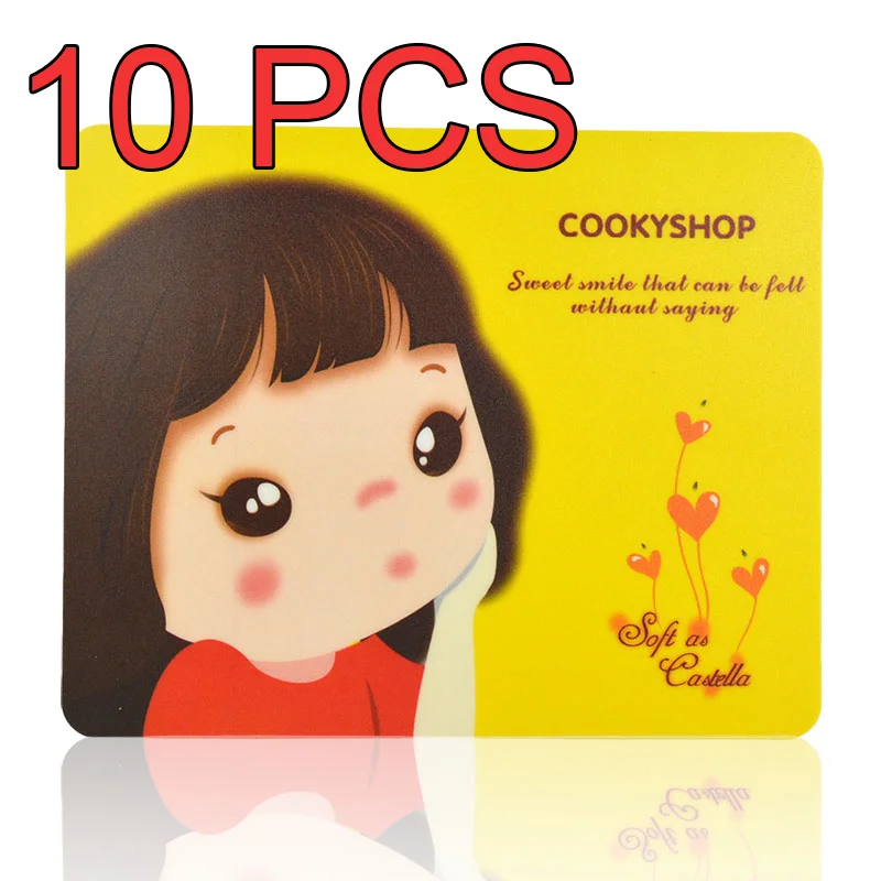 10 шт. милые девушки узор анти скольжения Мышь Pad коврик для оптическая лазерная