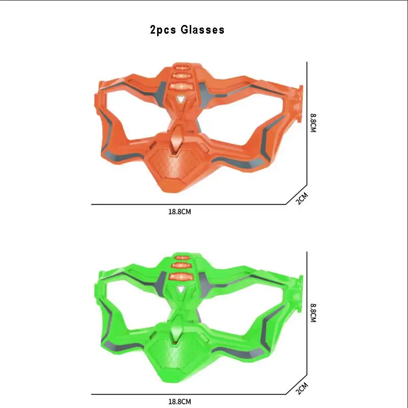 2pcs Glasses Инфракрасный лазерный тег Электрический светильник Игрушечный Пистолет Бластер лазерный игрушечный Боевой набор Горячая пистолет Brinquedos игры для детей Взрослые спортивные игрушки - Цвет: 2pcs Glasses