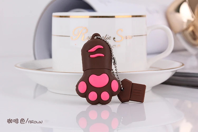 Милый USB флеш-накопитель с когтями из мультфильмов, 4 ГБ, 8 ГБ, USB 2,0, 16 ГБ, флеш-накопитель, 32 ГБ, USB флеш-накопитель, 64 ГБ, 128 ГБ, с брелоком