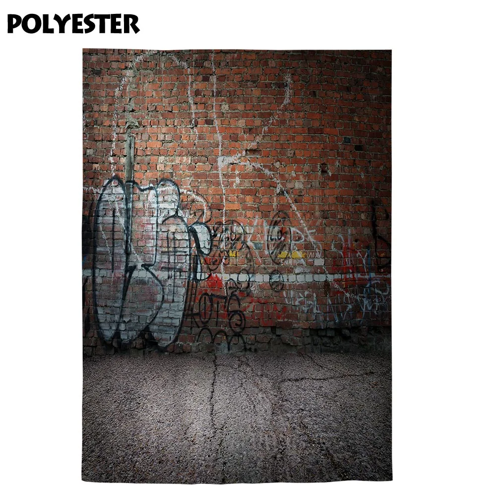 Allenjoy backdrop for photography studio Graffiti brick wall outdoor city street profession photo shoot photophone photocall | Электроника